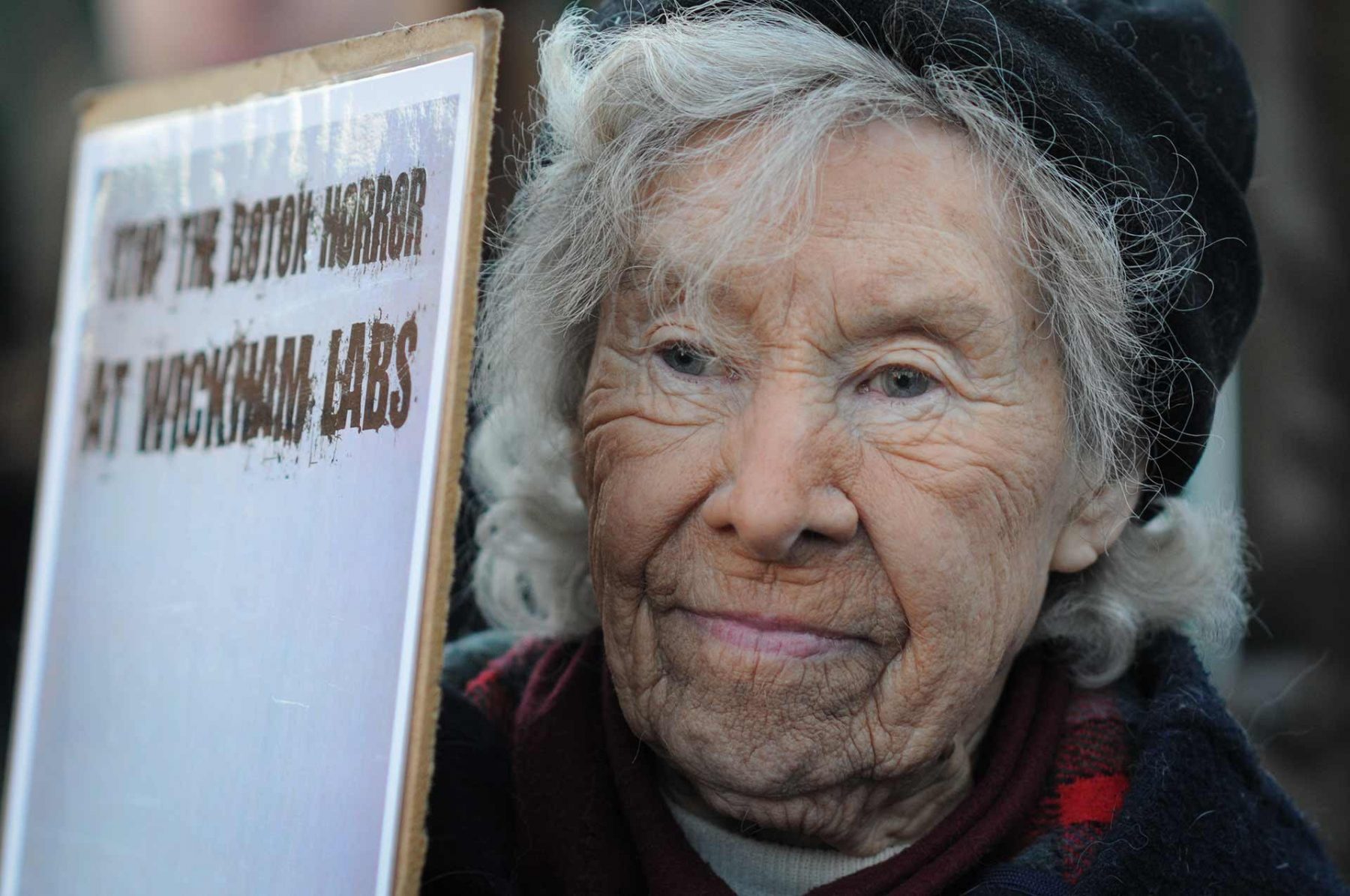 Animal advocate and protester Helen Nelson. England, 2011