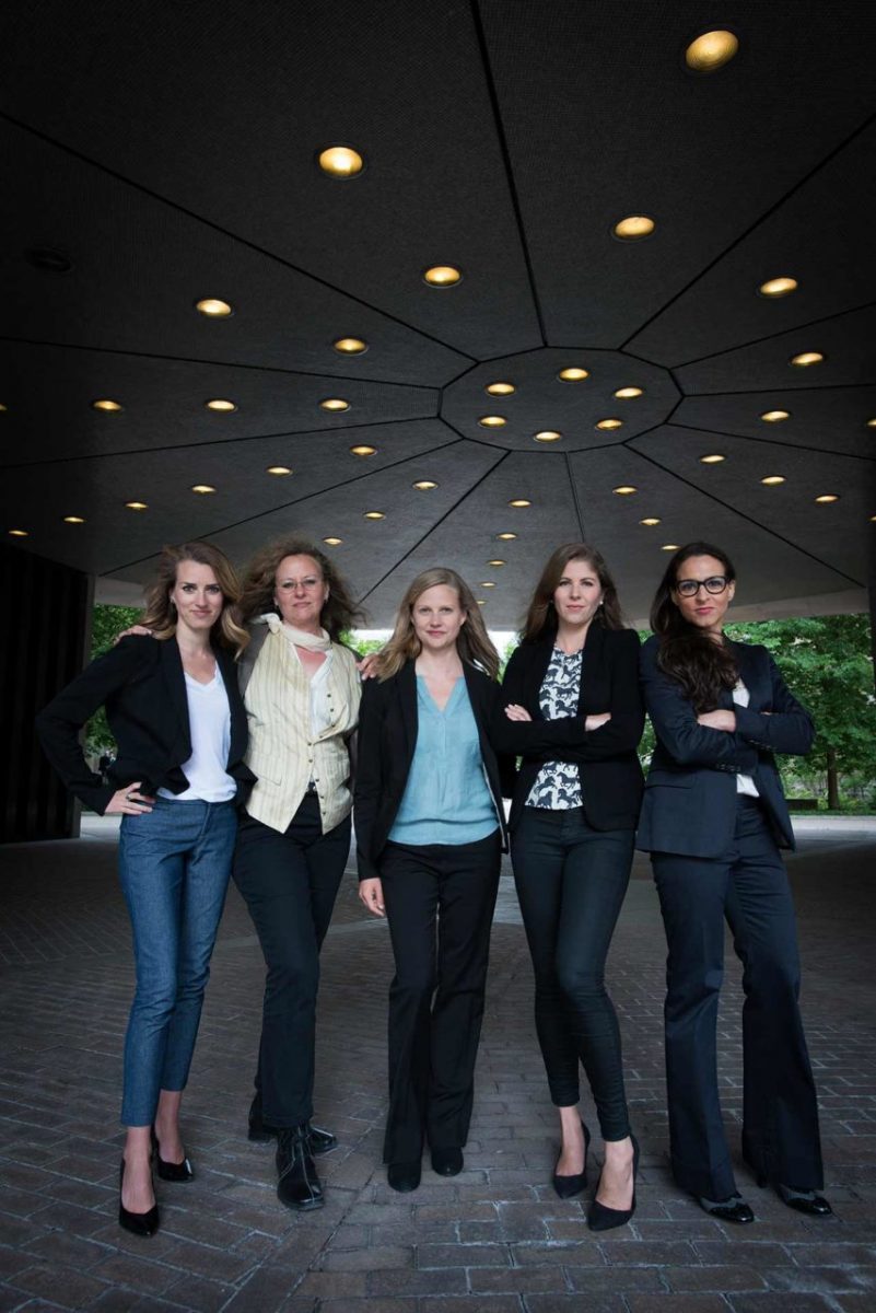 Animal rights lawyers (L-R) Camille Labchuk, Lesli Bisgould, Anna Pippus, Sophie Gaillard and Alanna Devine. Canada, 2016